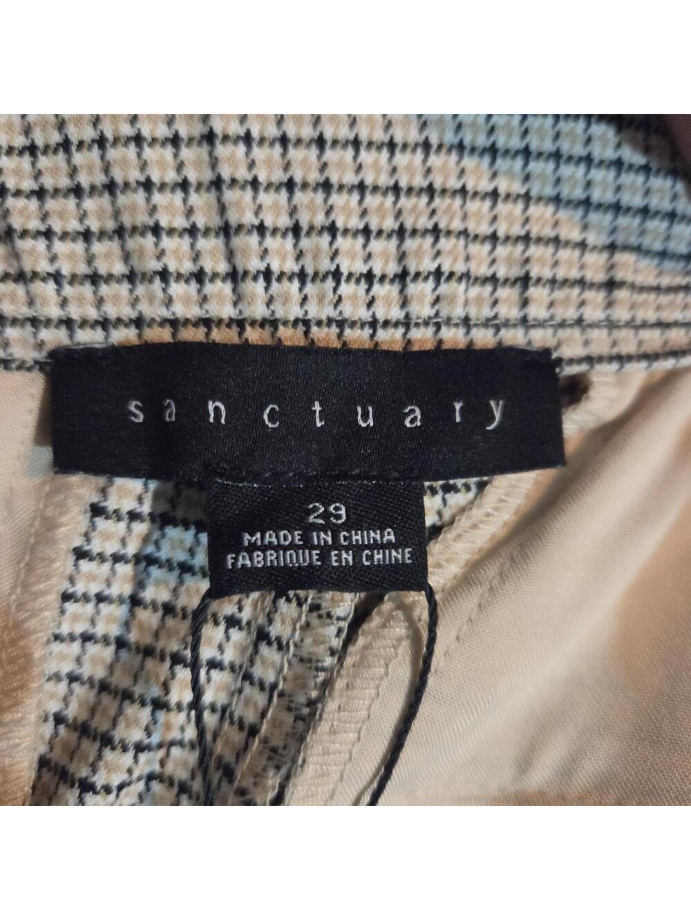 Sanctuary Size 29 High Waist Plaid Wide Leg Pants - Picture 2 of 9